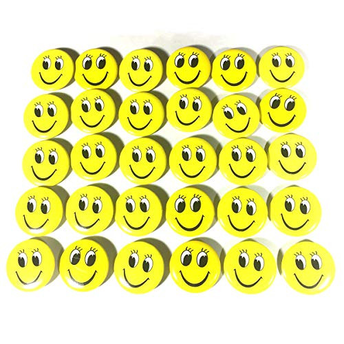 OKOK Mini Metal Smiley Smile Face Button Pins?12 Inch Size  60 Pack
