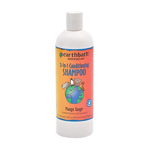 Earthbath Mango Tango 2in1 Pet Conditioning Shampoo  Conditions  Detangles Aloe Vera Vitamin E Good for Dogs  Cats  Leave Your Pets Coat Wonderfully Soft  Plush  16 fl oz
