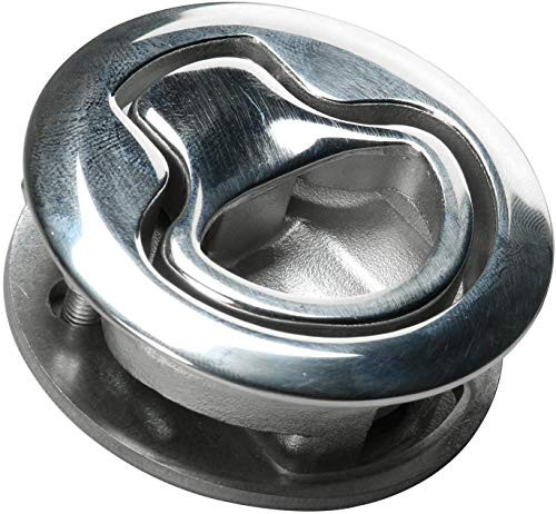 Boat Latches Stainless Steel 2 Latch Hatch Round Pull Marine Boat Flush Pull Hatch Latch Locking Lift Handle Round Deck Hatch  Non Locking