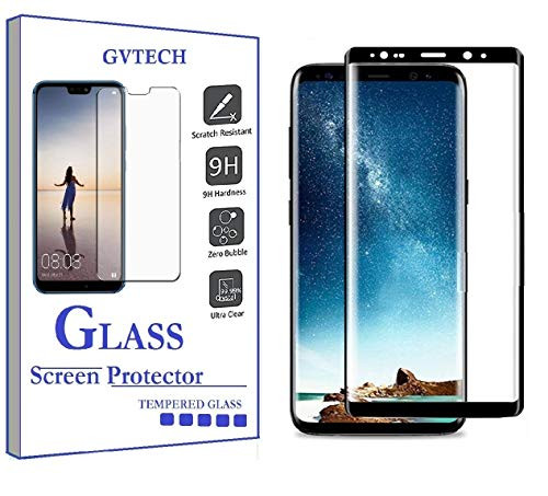 GVTECH Screen Protector for Samsung Galaxy Note 8 Full Coverage Tempered Glass Screen Protector 3D Round Edge9H HardnessCrystal ClearScratch Resist forSamsung Galaxy Note 81 Pack Black