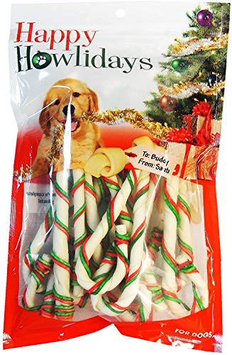 Pet Factory Happy Howlidays Rawhide Dog Candy Canes 15pk 7