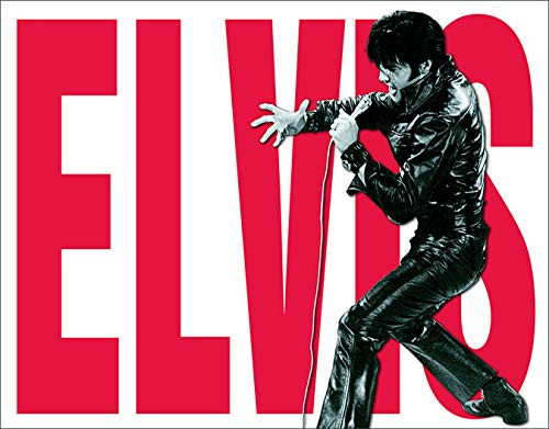 Desperate Enterprises Elvis Leather Tin Sign 16 W x 125 H