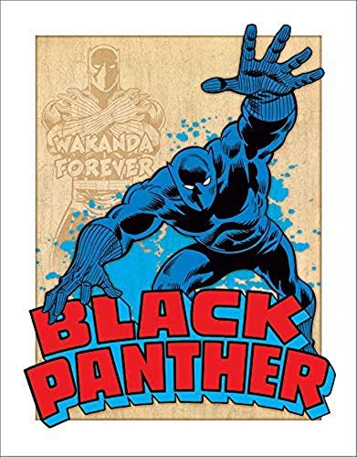 Desperate Enterprises Black Panther Retro Tin Sign 125 W x 16 H