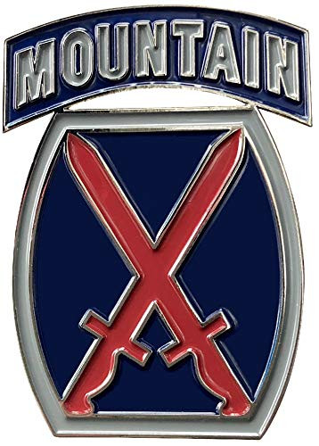 US Army Fridge Magnet  10th Mountain Division Insignia Metal