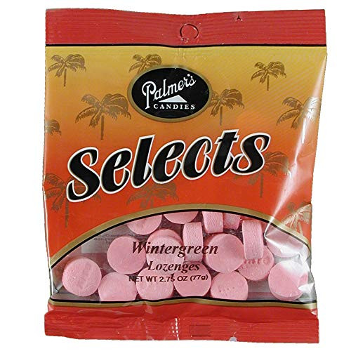 Palmers Candy Wintergreen Peppermint Lozenges Pink  8Pack  Soft Oval Canada Mint Candies