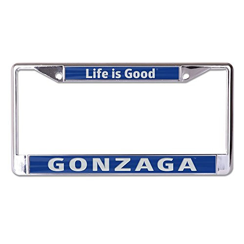 WinCraft Gonzaga UniversityLife is Good Life is Good L034868 Inlaid Metal LIC Plate Frame