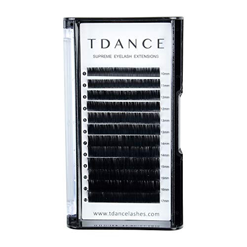TDANCE Premium D Curl 018mm Thickness Semi Permanent Individual Eyelash Extensions Silk Classic Lashes Professional Salon Use Mixed 1017mm Length In One Tray D0181017mm
