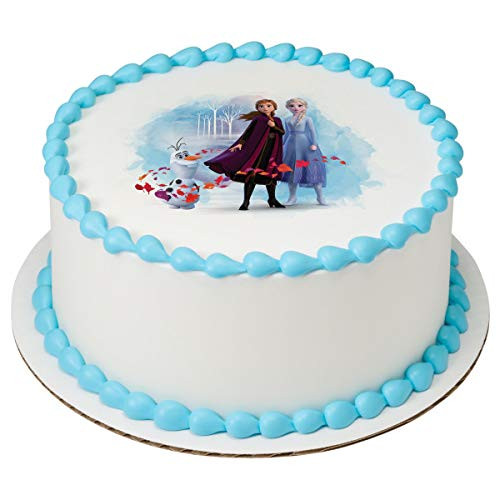 Frozen 2 Elsa Anna and Olaf Edible Image Cake Topper Decoration