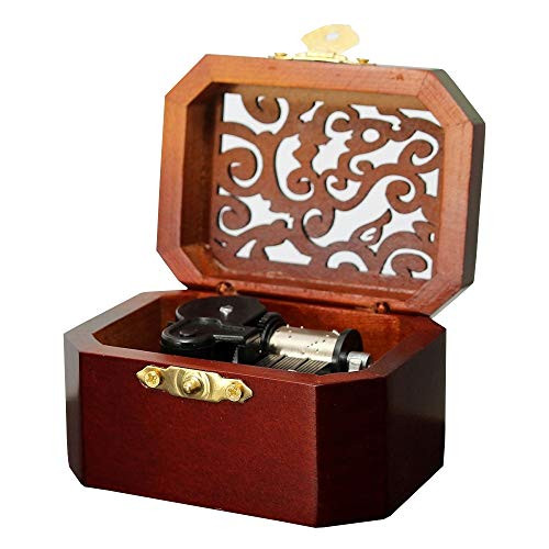 Anakinjerry Vintage Wooden Octagon Carving Music Box  When You Wish Upon a Star Soundtrack