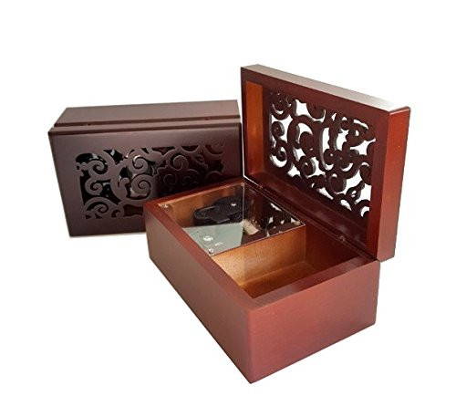 Anakinjerry Solid Wood Miniature Hollow Music Jewelry Box  LA Vie EN Rose Soundtrack