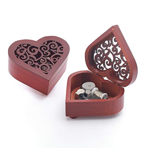 Anakinjerry Heart Wood Wind up Music Box  LA Vie EN Rose Soundtrack