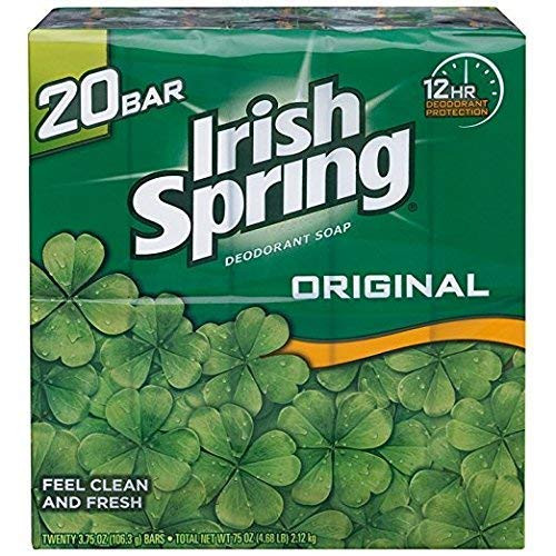 IRISH SPRING Deodorant Soap Original Scent 20 Count