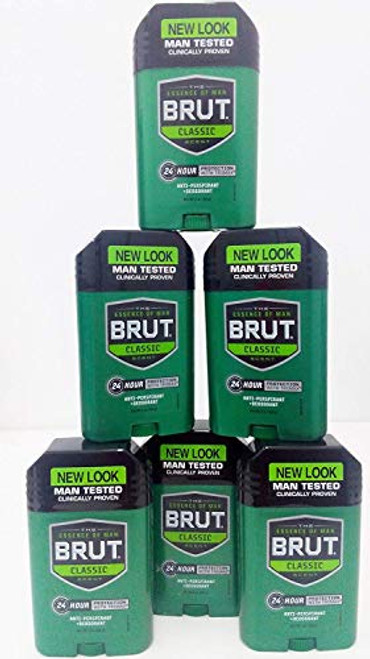 Brut Mens 24 hr AntiPerspirantDeodorant Solid 2 oz Original Scent6 Pack Brut Mens 24 hr AntiPerspirantDeodorant Solid 2 oz Original Scent6 Pack
