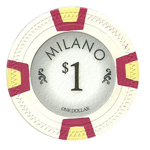 Claysmith Gaming 1 Clay Composite 10 Gram Milano Poker Chips  Sleeve of 25