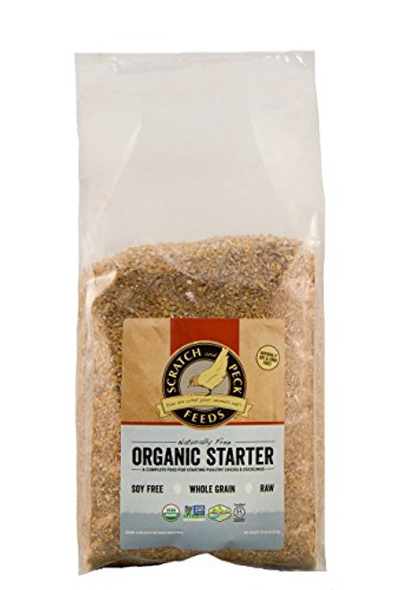 Scratch and Peck Feeds Naturally Free Organic Starter Feed for Chickens and Ducks 10lbs NonGMO Project Verified Soy Free and Corn Free 200210 Scratch and Peck Feeds Naturally Free Organic Starter Feed for Chickens and Ducks 10lbs NonGMO Project Verified Soy Free and Corn Free 200210