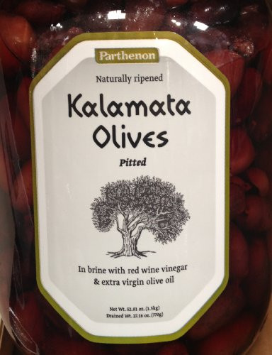 5291oz Parthenon Pitted Kalamata Olives in Brine with Red Wine Vinegar  Extra Virgin Olive Oil
