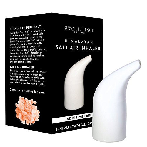 Evolution Salt  Inhaler Ceramic Filled with Crystal Himalayan Salt 14 oz Apx