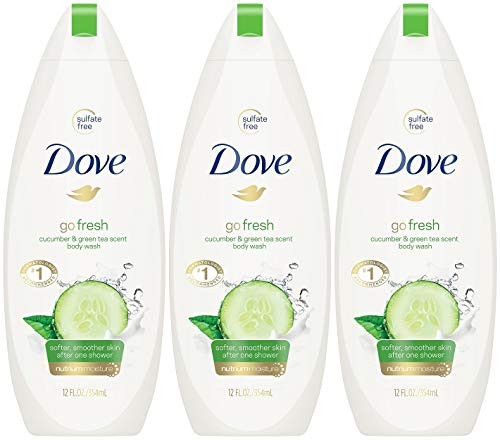 Dove Go Fresh Body Wash Cucumber  Green Tea Scent 12 Ounce Pack of 3