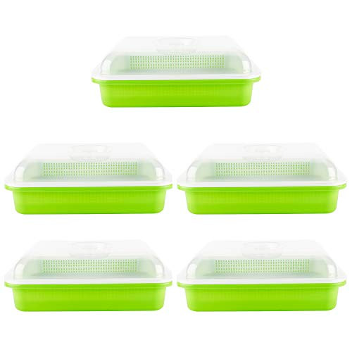 Artilife Seed Sprouter Tray BPA Free PP SoilFree Big Capacity Healthy Wheatgrass Grower with Lid Sprouting Kit for Garden Home Office 5
