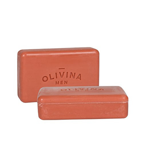 Olivina Men Bourbon Cedar Exfoliating Bar Soap  2 Pack