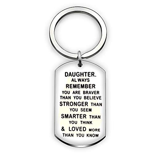 Inspirational Key Chain Ring Best Friend Family Gift Always Remember You are Braver Stronger Smarter Than You Think Stainless Steel Daughter Inspirational Key Chain Ring Best Friend Family Gift Always Remember You are Braver Stronger Smarter Than You Think Stainless Steel Daughter