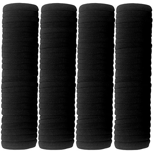 Thick Seamless Cotton Hair Bands Simply Hair Ties Ponytail Holders Headband Scrunchies Hair Accessories No Crease Damage for Thick Hair black?