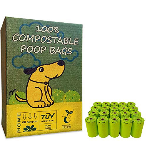 moonygreen Dog Poop Bag Home Compostable Pet Waste Bags VegetableBased EcoFriendly Unscented Compostable Extra Thick Leak Proof Size 9 x 13 Inches Refilled Bags 240 Counts
