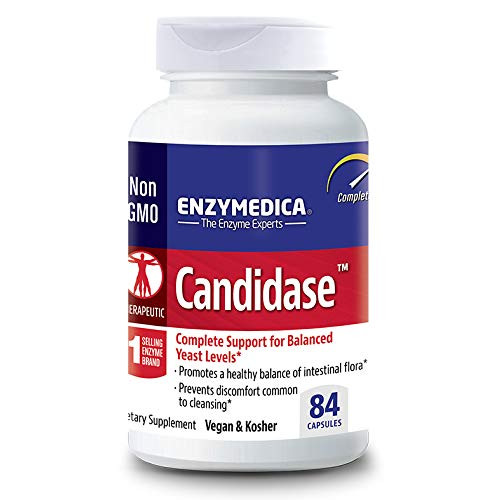 Enzymedica Candidase 84 Capsules Enzyme Supplement to Support Balanced Yeast Levels and Digestive Health Vegan 42 Servings FFP