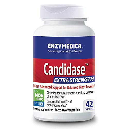 Enzymedica Candidase Extra Strength Support for Balanced Yeast Levels 42 Capsules FFP