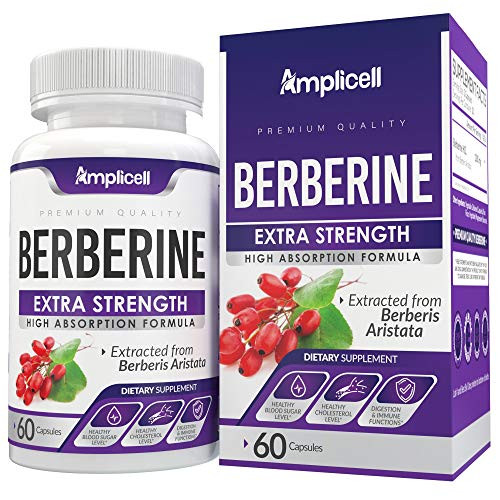 Berberine Extra Strength  Pure Berberine Supplement Health Capsule  1200mg Premium Berberine HCL for Blood Sugar Support Cardiovascular Support  Immune Support  60 Vegetarian Berberine Capsules