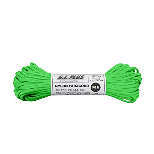 Rothco Nylon Paracord Type III 550 LB 100FT Safety Green