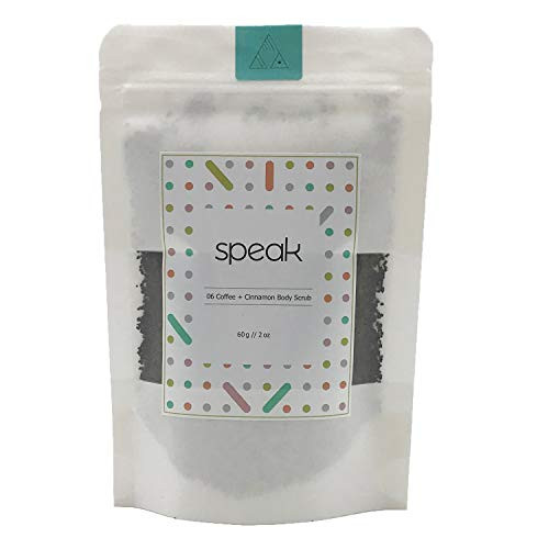 Speak  Arabica Coffee  Cinnamon Body Scrub  Natural Exfoliating Body Scrub with Dead Sea Salt Avocado Oil for Nourishing  Moisturizing Skin