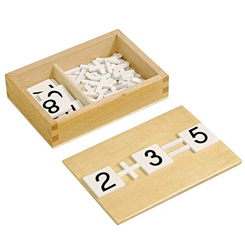 LEADER JOY Montessori Arithmetic Signs Box for Toddler
