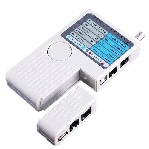 Docooler 4in1 Network Cable Tester Remote RJ11 RJ45 USB BNC LAN Cat5 Cat6 Phone Cable Tester Meter