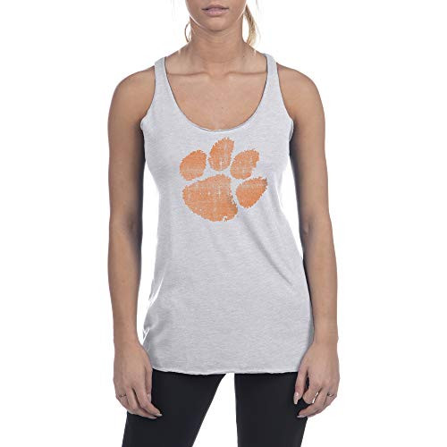 Top of the World Clemson Tigers Womens Trim Triblend Racerback Team Color Icon Teeank Top Medium