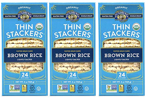 Lundberg Thin Stackers Organic Rice Cakes Lightly Salted Brown Rice Pack of 3 Lundberg Thin Stackers Organic Rice Cakes Lightly Salted Brown Rice Pack of 3