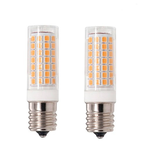 E17 LED, Dimmable E17 Led Bulb, 8W 75W Equivalent,850LM, 110V 120V 130V,Intermediate Base, for Ceiling Fan, Microwave Oven Lighting,2-Pack (E17-Warm White)