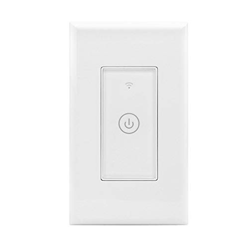 Smart Light Switch Moclever WiFi Light Switch Compatible with Amazon Alexa and Google Home IFTTTSupport Voice and Remote Control Lights Timing Function No Hub Required