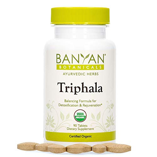 Banyan Botanicals Triphala Tablets  Organic Triphala Supplement with Amla Haritaki  Bibhitaki  for Daily Detoxifying Cleansing Rejuvenating*  90 Tablets  NonGMO Sustainably Sourced Vegan
