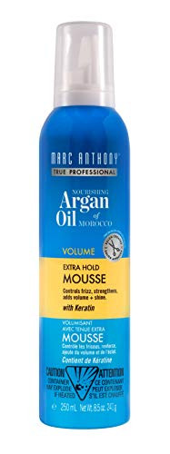 Marc Anthony True Professional Nourishing Argan Oil of Morocco Volume Extra Hold Mousse with Keratin 85 Ounces