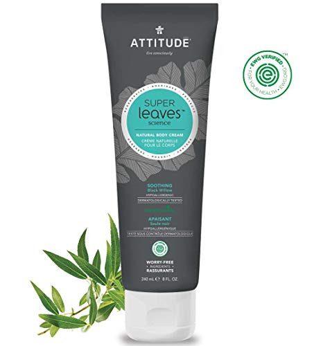 ATTITUDE Super Leaves Hypoallergenic Soothing Body Cream Black Willow 8 Fluid Ounce