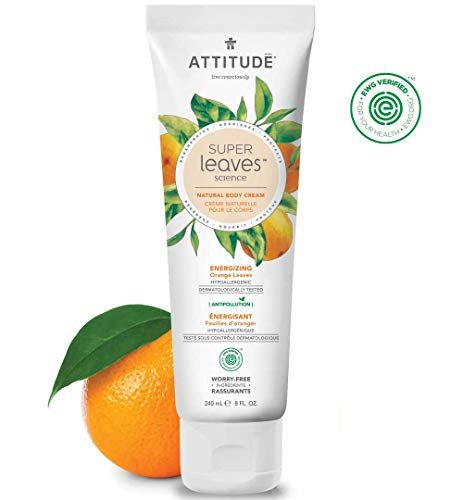 ATTITUDE Super Leaves Hypoallergenic Energizing Body Cream Orange Leaves 8 Fluid Ounce
