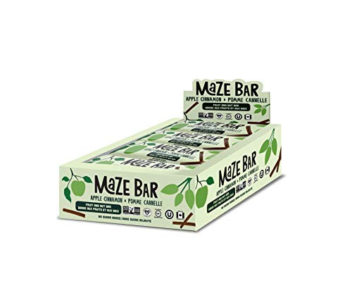 Apple Cinnamon Fruit  Nut Energy Bars  NonGMO Vegan Gluten Free and Kosher 45g Bars case of 12