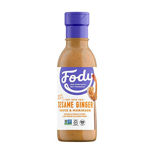 Fody Foods Vegan Sesame Ginger Sauce Marinade Pack  Avocado Oil  Low FODMAP Certified  Gut Friendly No Onion No Garlic No MSG  IBS Friendly  Gluten Free Lactose Free  4 Bottles 8 Ounce