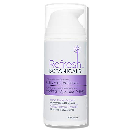 Refresh Botanicals Organic Face Moisturizer A Natural Anti Aging Cream Lotion for Dry Sensitive Oily Acne Prone Skin  Suitable to Use for Eczema Rosacea Psoriasis  Clean Lavender 338 fl oz