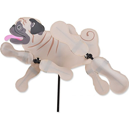 Premier Kites Whirligig Spinner  15 in  Tan Pug Spinner