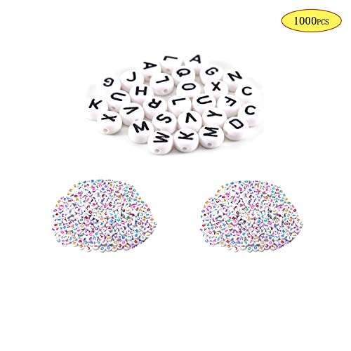 1000pcs White Round Acrylic Alphabet Letter Beads Colorful Cube Letter Beads for Bracelets and Jewelry Making 1000pcs White Round Acrylic Alphabet Letter Beads Colorful Cube Letter Beads for Bracelets and Jewelry Making