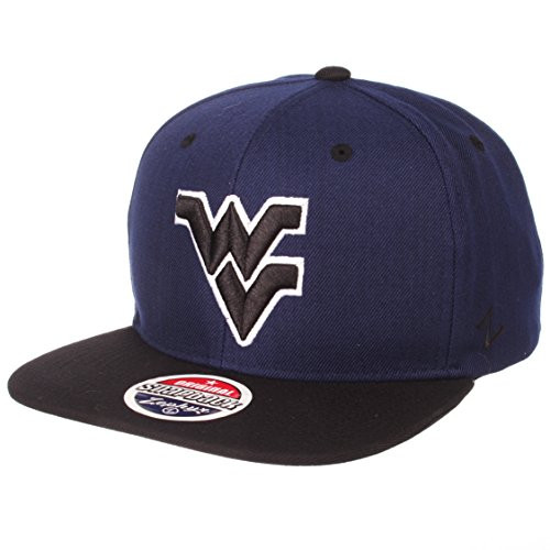 NCAA Zephyr West Virginia Mountaineers Mens Z11 Static Snapback Hat Adjustable BlackTeam Color