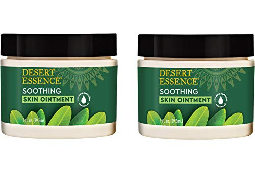 Desert Essence Tea Tree Oil Skin Ointment  1 Fl Ounce  Pack of 2  Jojoba  Lavender Essential Oils  Vitamin E  Sweet Almond Extract  Moisturizer For Dry Skin Skin Irritations Cuticles