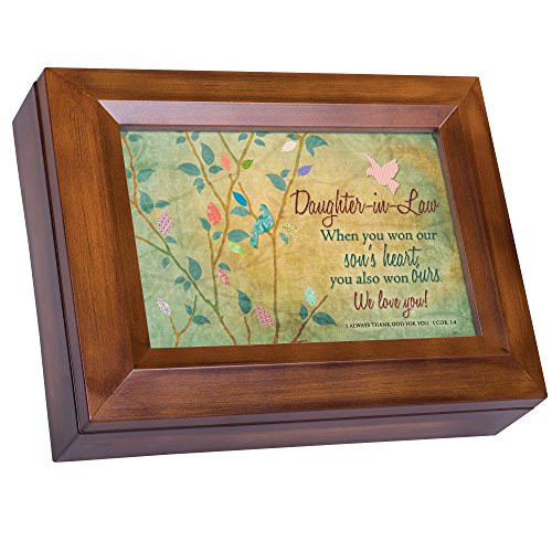 Cottage Garden DaughterinLaw We Love You Wood Finish Jewelry Music Box Plays Tune You are My Sunshine Cottage Garden DaughterinLaw We Love You Wood Finish Jewelry Music Box Plays Tune You are My Sunshine